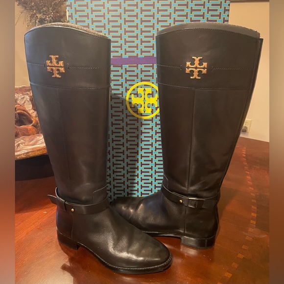 Tory Burch Everly Equestrian Boots 8.5 Like New!! - Picture 1 of 7